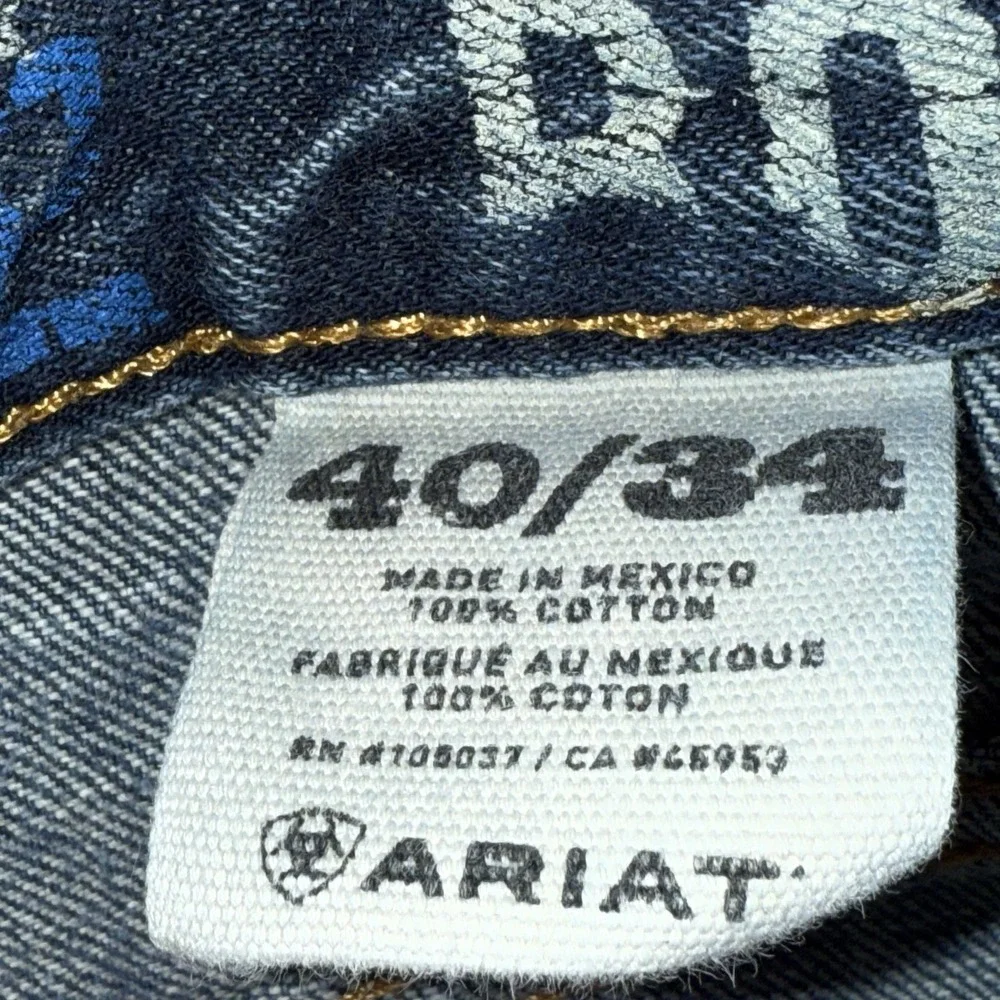 Ariat M2 Relaxed Boot Jeans Mens 40x33 Vs. Tag 40x34 Medium‎ Wash Denim Straight